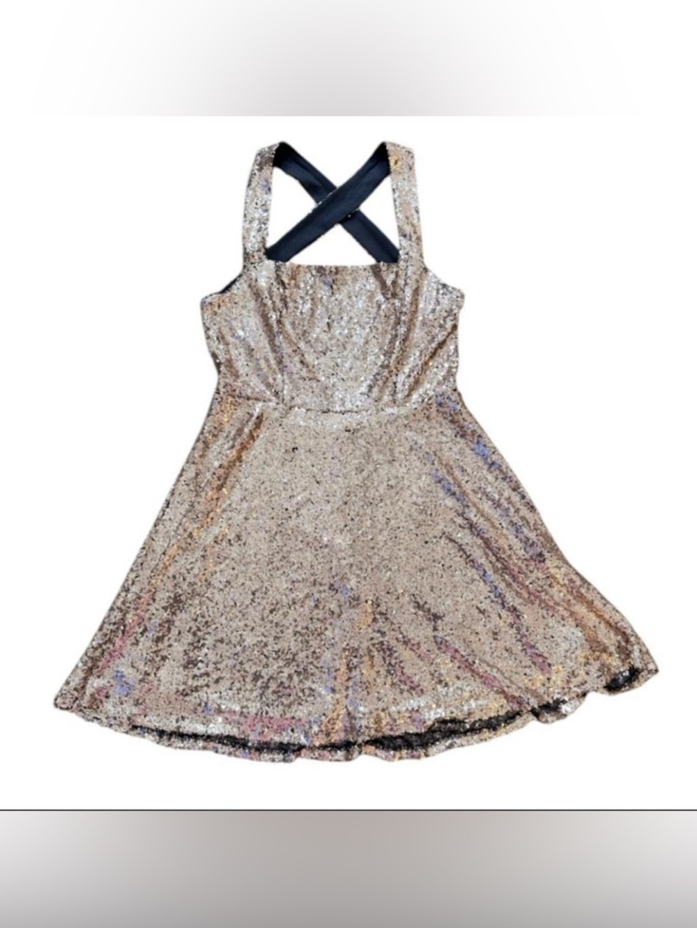 [Charlotte Russe] Gold Sequin Cocktail Dress